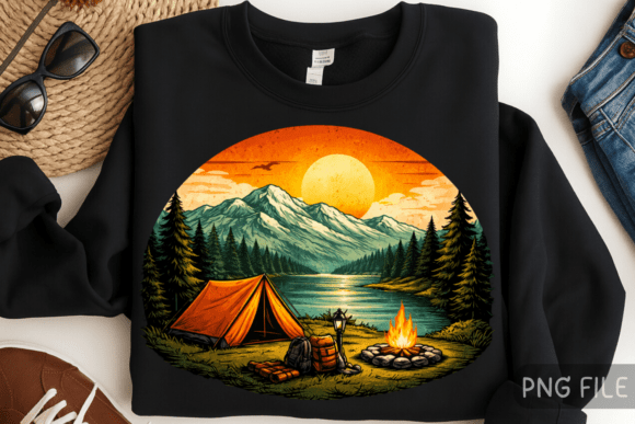 Download Outdoor Tent Campfire Adventure Shirt - Premium Resources
